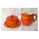 Vintage Czech Coronet Sugar & Celebrate Creamer