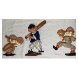 Vtg. Sexton Metal Baseball Wall Decor