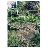 Outdoor Metal Cart with Wheels