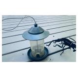 Metal Bird Feeder & Metal Grasshopper