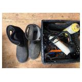 Crate of Miscellaneous Items, Boots