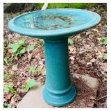 Ceramic Teal Bird Bath