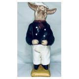Vintage Plaster Sculpture of a Chef Pig