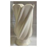 Vtg. Erphila Czechoslovakia White Twisted Vase