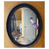 Oval Wall Mirror w/ Beautiful Brown/Gold Frame