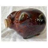 Vtg. Hull Pottery 'Corky Pig' Piggy Bank