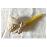 Vintage Hand Carved Turkish Meerschaum Pipe