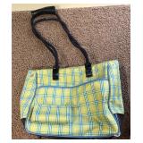 Kicker & David Blue And Green Plaid Bag