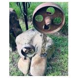 2 Metal & Stone Sculptures