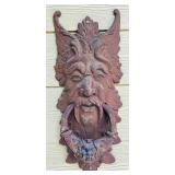 Extra Large Gothic Rust Cast Iron Door Knocker