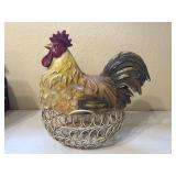 Vtg. Chicken Egg Basket
