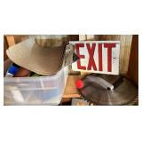Sandpaper, Saw Blades, Exit Sign