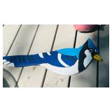 Painted Wooden Blue Jay Wall Decor