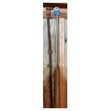 Pony pipe clamp fixtures mounted pipes/Closet Rod