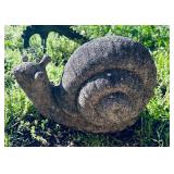 Faux Concrete Snail Garden Art