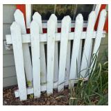 2 White Fence Pieces