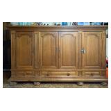 Vtg Oak French Provincial-style Enfilade Sideboard