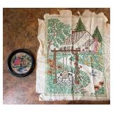 2 Hand-made Needlepoint & Crewel Art Pieces