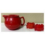 Vtg. Czechoslovakia Crab Shakers & Creamer Pitcher