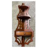 Beautiful 3-shelf Wood Corner Shelf