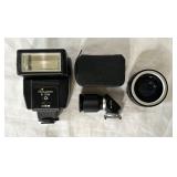 Right-Angle Viewfinder, Sun Tele-Up Lens & Flash