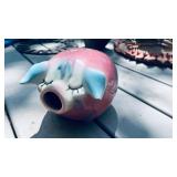 Ceramic Pig Bird House