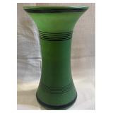 Vtg. Green Art Glass Vase