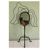 Vtg. Whimsical Wrought Iron Vanity Mirror