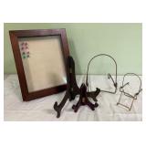 Standing Shadow Box & Variety of Picture Stands