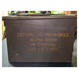 Green Metal Army Ammunition Box