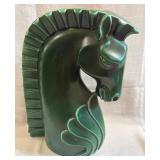 Vtg. Royal Haeger Art Deco Green Horse Head Vase