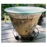 Planter Side Table with Wheels