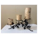 Unique Acorn Branch-style Candle Holder w/ Candles