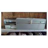 Metal Toolbox & 2 Vintage Radios