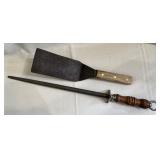 Vtg. Knife Sharpener & Vtg. Spatula