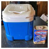 Kingsford charcoal Lighter, Igloo Ice Cube Cooler