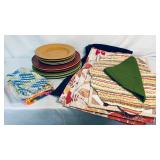 Dishes, Pot Holders, Apron, Placemats & Napkin