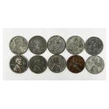 10 1943 Steel Pennies