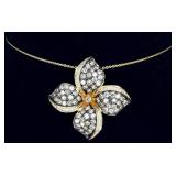 LeVian 14K Gold Diamond Necklace 9.1 grams