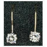 14K Gold Genuine Diamond Earrings