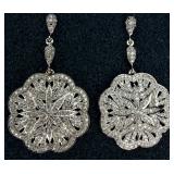 14K Gold Vintage Style Diamond Earrings