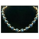 GGA Sterling Star Sapphire & Diamond Necklace