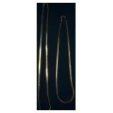 2 Gold Tone Fashion Necklaces
