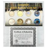 Complete 2005 Buffalo Coin Set w/ COA