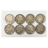 8 Buffalo Nickels