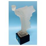 Desna 'Night Butterfly' Frosted Glass Sculpture