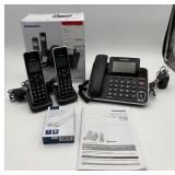 Panasonic 2-in-1 Corded Phone, 2 Cordless Handsets