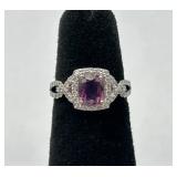 GIA Platinum Kashmir Sapphire & Diamond Ring