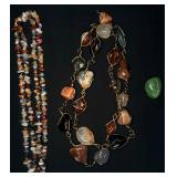 2 Multi Real Stones Necklace & a Stone