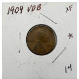 1909-VDB Lincoln Wheat Penny, XF